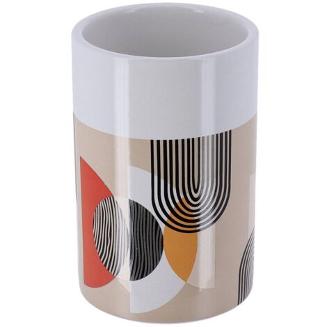 Vaso redondo de dolomita estampado - trendy - Tendance