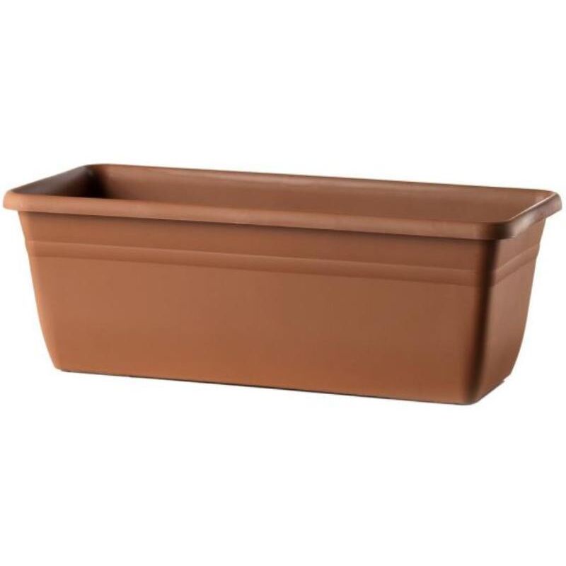 Vaso Rettangolare In Plastica Terracotta – 60x18x16 Cm, Fioriera Grande Per Giardino E Balcone, Resistente E Leggera - 5