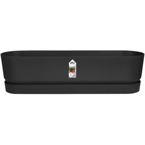 Vaso rettangolare da Balcone Elho Nero 70 cm Plastica Ovalada