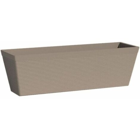 Vaso rettangolare da Balcone Garden ID Taupé 50 x 16 x 16 cm