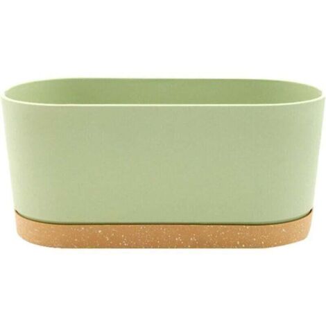 Vaso rettangolare in plastica per fiori, vaso per verdure, balcone, design semplice, per camera da letto, balcone, soggiorno (