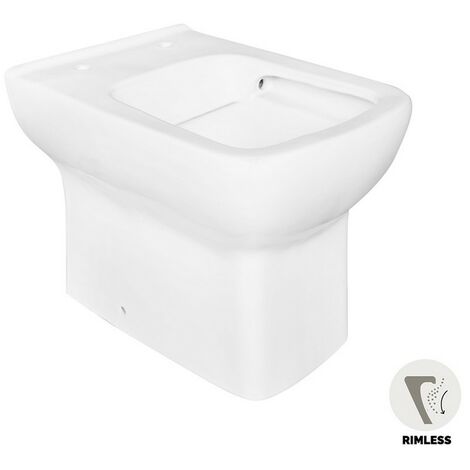 Vaso rimless filo muro in porcellana bianca