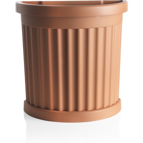 VASO ROMA C/SOTTOVASO 52CM TERRACOTTA- 1,0 confezione