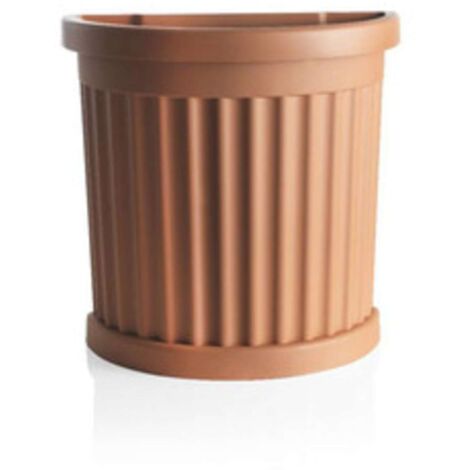 VASO ROMA C/SOTTOVASO 52CM TERRACOTTA