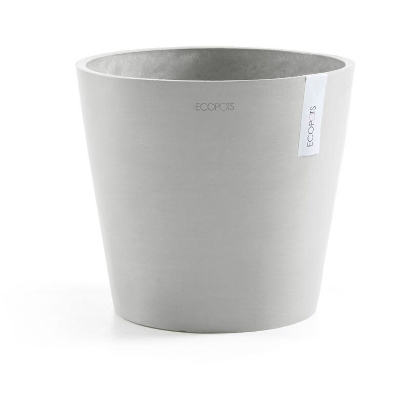 Vaso Tondo amsterdam Ø25 H24,5 - white grey Ecopots white grey