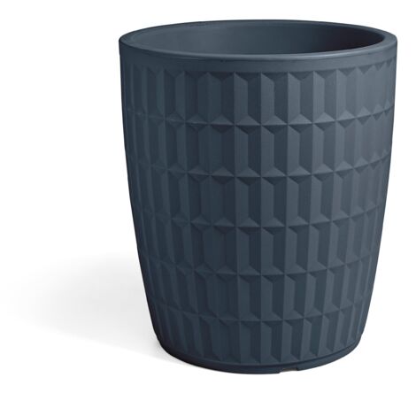 Vaso rotondo in resina "Tyle" 80 cm. Blu Petrolio