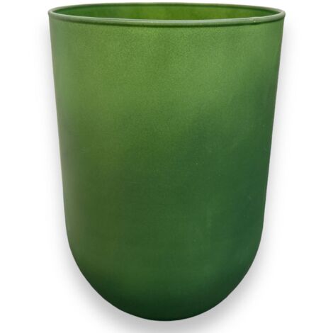 Vaso rotondo "Opak Bombato" con bordo svasato, ideale per fiori, Ø 14 x h 20 cm