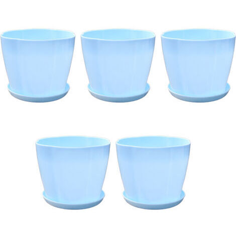 Vaso rotondo per piante grasse, 9x6x8 cm - realizzato in plastica di buona qualità e dai colori vivaci, ideale per piante da interno e bonsai.