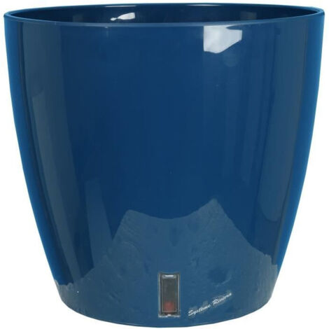 Vaso rotondo RIVIERA EVA NEW - Plastica - Diametro 46 cm - Blu