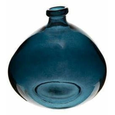 Vaso rotondo Uly in vetro riciclato blu tempesta D23cm - Atmosphera créateur d'intérieur