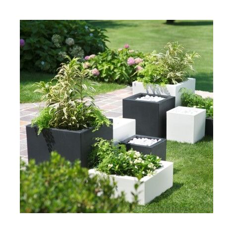 Vaso Schio Cubo  Bianco - 40 cm