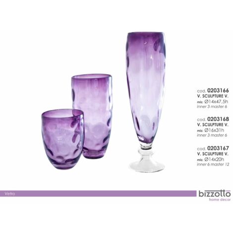 Vaso sculpture viola h.20 - bizzotto