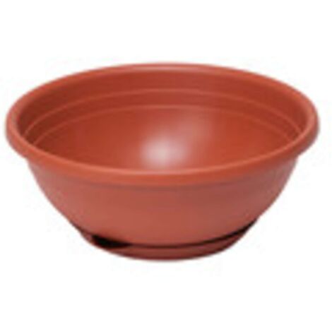 VASO SERENELLA C/RISERVA 20X 8HCM 1L TERRACOTTA