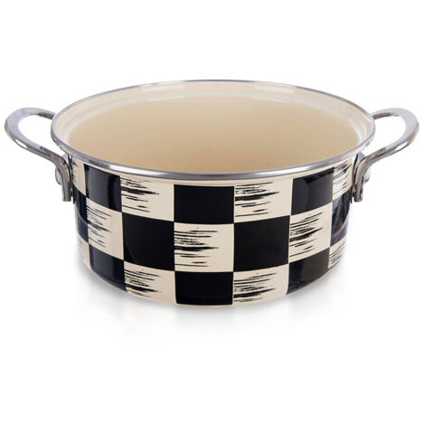 Vaso smaltato CHECKERBOARD 20 cm, 2,2 l