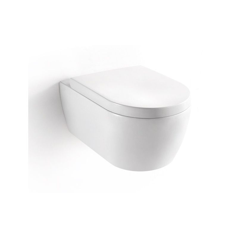 Wc sospeso di design Bernstein Nano con coperchio softclose NT2019 - Bianco lucido