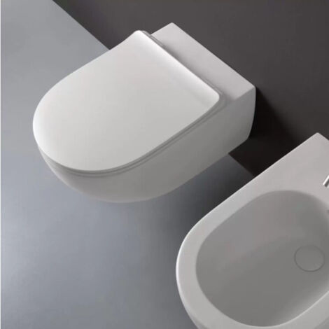 Vaso sospeso gosilent - APP - Flaminia - Colore:: Bianco Lucido