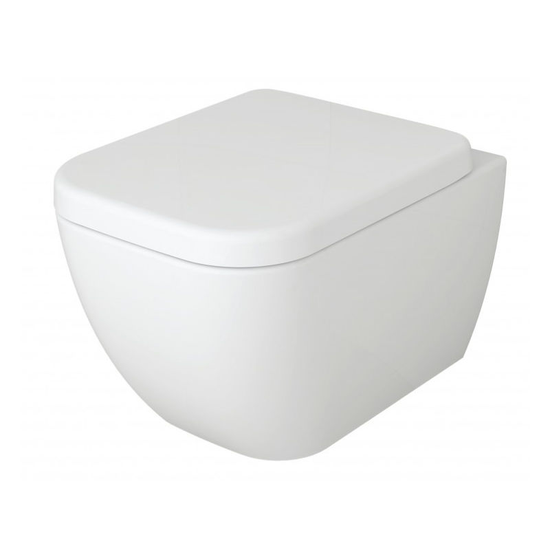 Wc sospeso senza brida 101R - Sedile con tecnologia Softclose - Bianco lucido