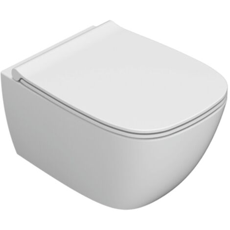 Vaso sospeso senza brida in ceramica 50x36 cm Globo Genesis GNS03BI  Bianco - Ceramica - Standard