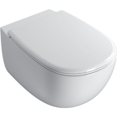 Vaso sospeso senza brida in ceramica 53x35 cm Globo Daily DNS02BI  Bianco - Ceramica - Standard