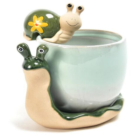 Vaso svuota tasche in ceramica con lumaca decorativa