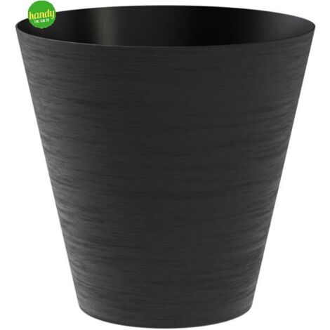 Vaso Teraplast Hoop Black 16 cm