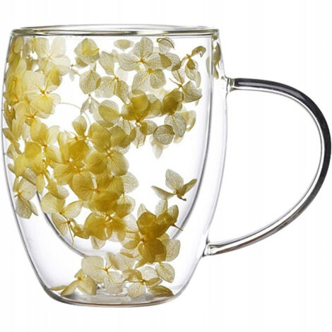 Vaso térmico de doble fondo ECARLA con hortensias 300ml SZK153