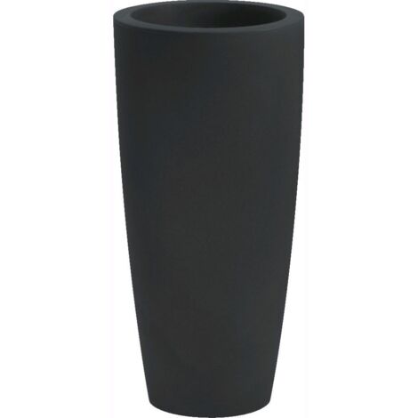 Vaso tondo alto resina TALOS cm. 70 ANTRACITE