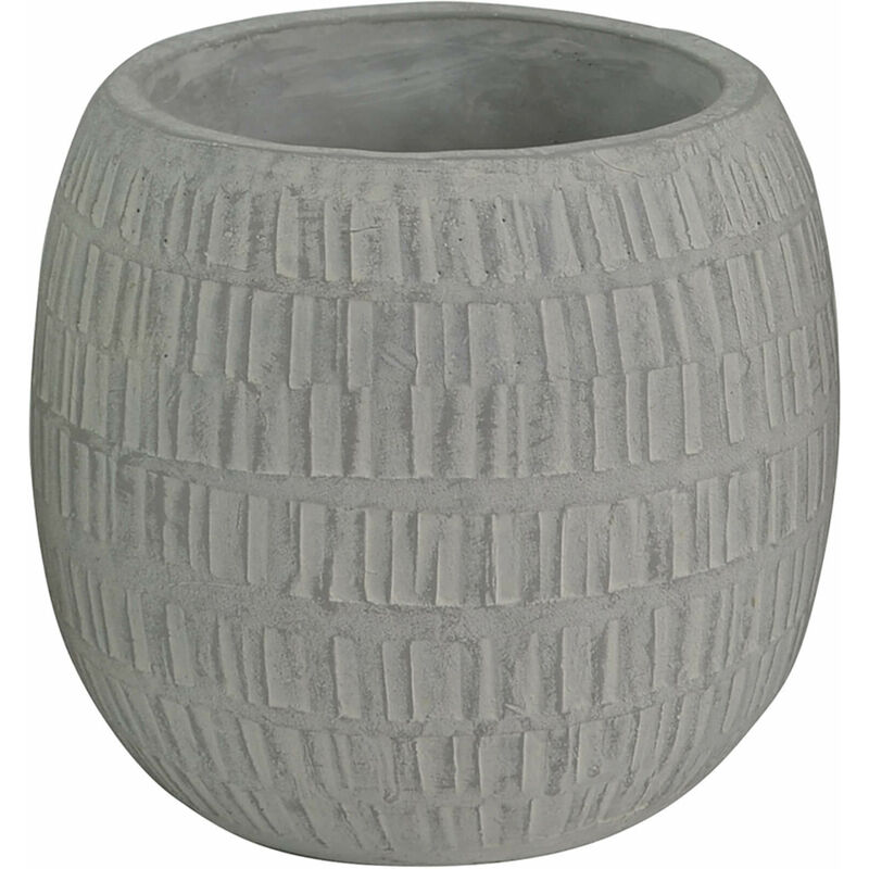 Vaso tondo basso da esterno in fibra di argilla 23x23x19 cm Gladiolo