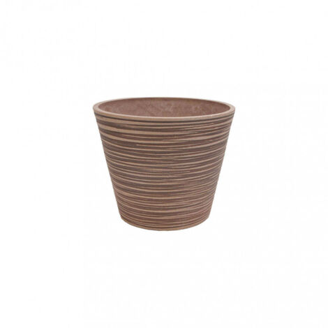 Vaso tondo da esterno giardino in fibra di argilla Ø41x33,3 cm Echium -  Tan
