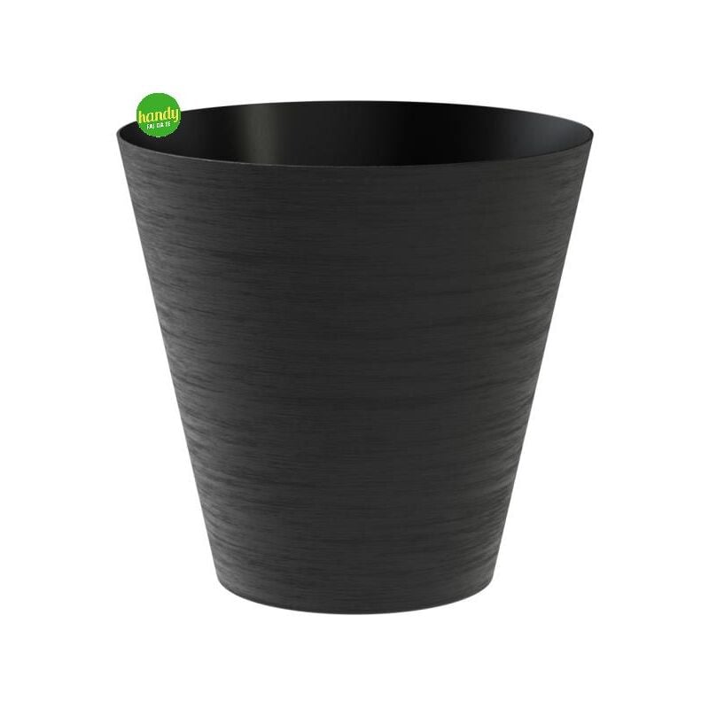 Vaso Teraplast Hoop Black 16 cm