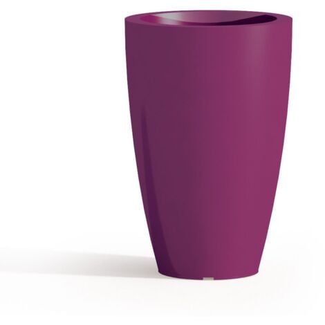 Vaso tondo in resina mod. Parodia Ø 33 cm h 50 viola