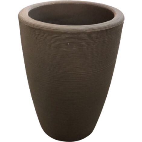 Vaso tondo in resina Orchidea 60 cm. Tortora