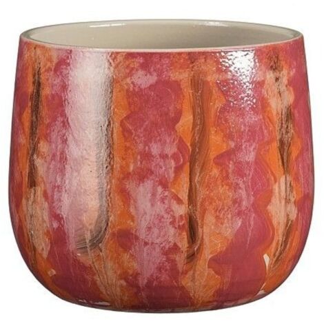 Vaso tondo Nigel rosa scuro  21x24 cm
