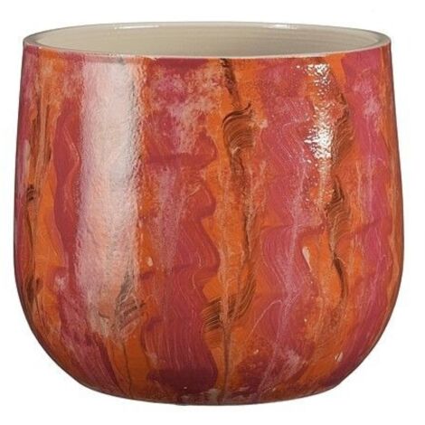 Vaso tondo Nigel rosa scuro  24x27 cm