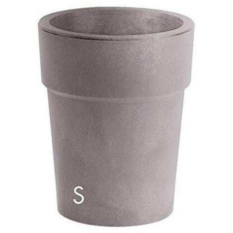 Vaso tondo resina ARES cm. 20 CENERE