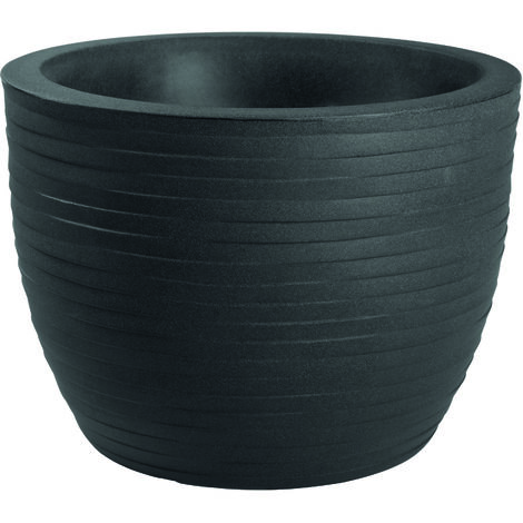 Vaso tondo resina HERA ELEGANCE cm. 40 ANTRACITE