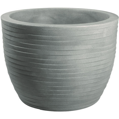 Vaso tondo resina HERA ELEGANCE cm. 50 CENERE
