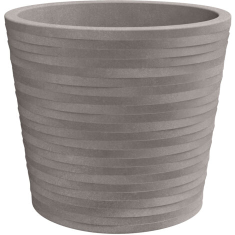 Vaso tondo resina HERMES ELEGANCE cm. 30 CENERE