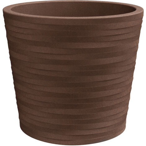 Vaso tondo resina HERMES ELEGANCE cm. 40 CORTEN