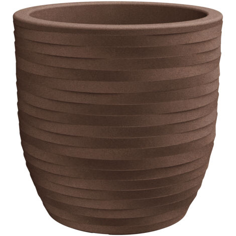 Vaso tondo resina RHEA ELEGANCE cm. 30 CORTEN
