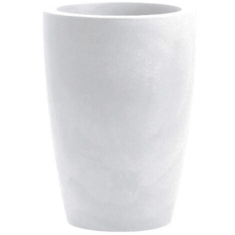 Vaso tondo resina TYLUS cm. 30 BIANCO
