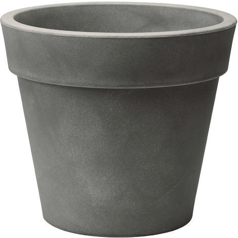 Vaso tondo resina ZEUS cm. 50 CENERE
