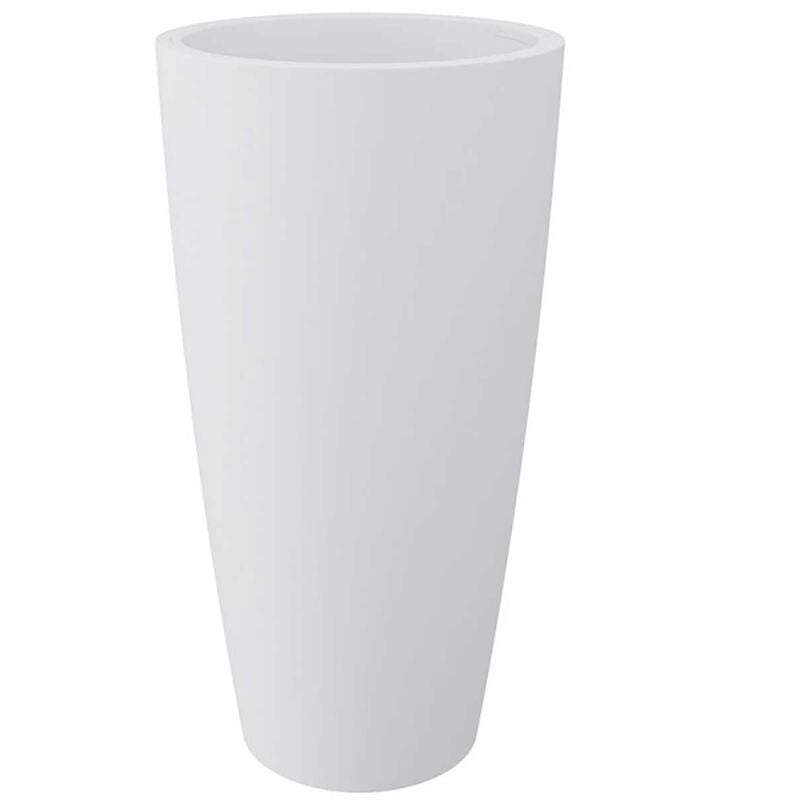 Vase Rond Style Diam.36xh.70cm Blanc