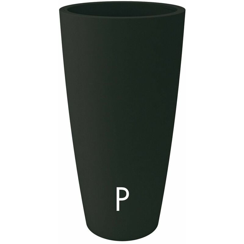 Nicoli - vase rond style DIAM.38XH.85CM anthracite