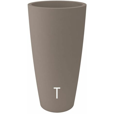 Vaso d'arredo Alto Tondo a Colonna in Plastica Cilindrico contenitore estraibile