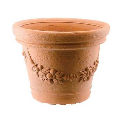 VASO TONDO VASI IN RESINA COLORE TERRACOTTA PIANTE FIORI ELIOS IMPRUNETA 19183V Ø 51 H 39 (22207)
