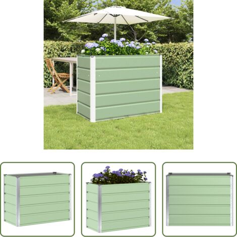 Vaso verde pastello -  Fioriera Verde Pastello 480 x 50 x 45 cm Acciaio zincato