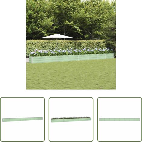 Vaso verde pastello -  Fioriera Verde Pastello 480 x 50 x 45 cm Acciaio zincato