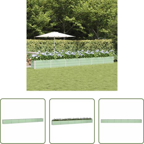 Vaso verde pastello -  Fioriera Verde Pastello 480 x 50 x 45 cm Acciaio zincato
