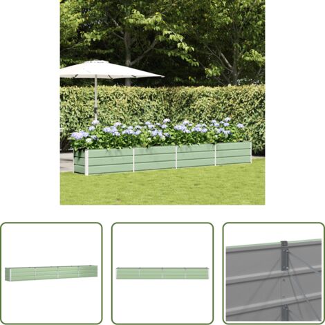 Vaso verde pastello -  Fioriera Verde Pastello 480 x 50 x 45 cm Acciaio zincato